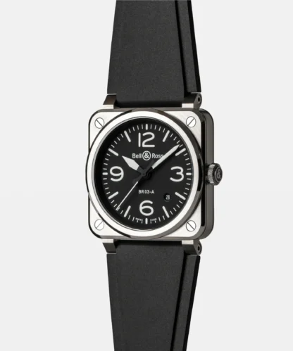 side view - BR 03 Black Steel 41mm Watch