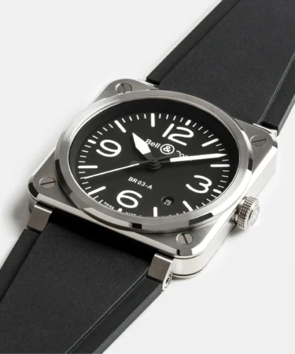 closer look - BR 03 Black Steel 41mm Watch