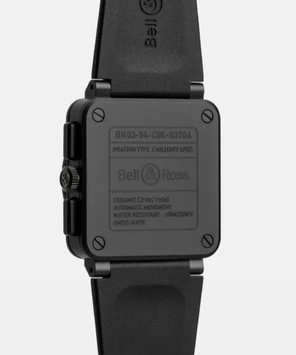 back view - BR 03-94 Black Matte 42mm Watch