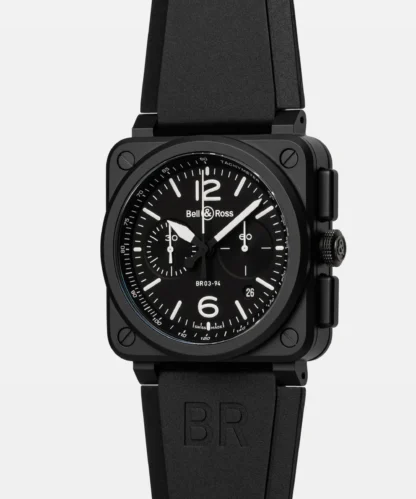 side view BR 03-94 Black Matte 42mm Watch
