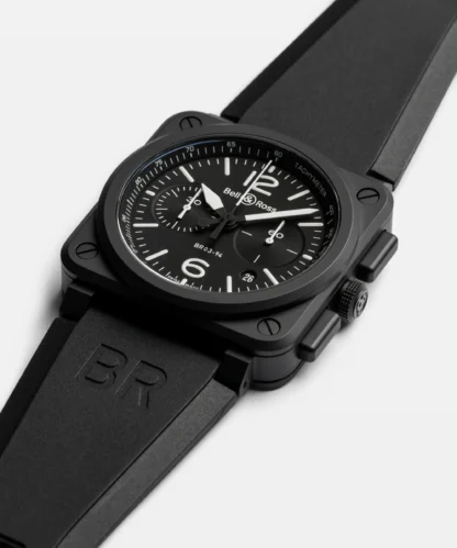 closer view - BR 03-94 Black Matte 42mm Watch