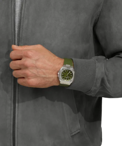 Bell & ROSS BR 05 Skeleton Green Watch 40mm "Limited Edition" on the wrist