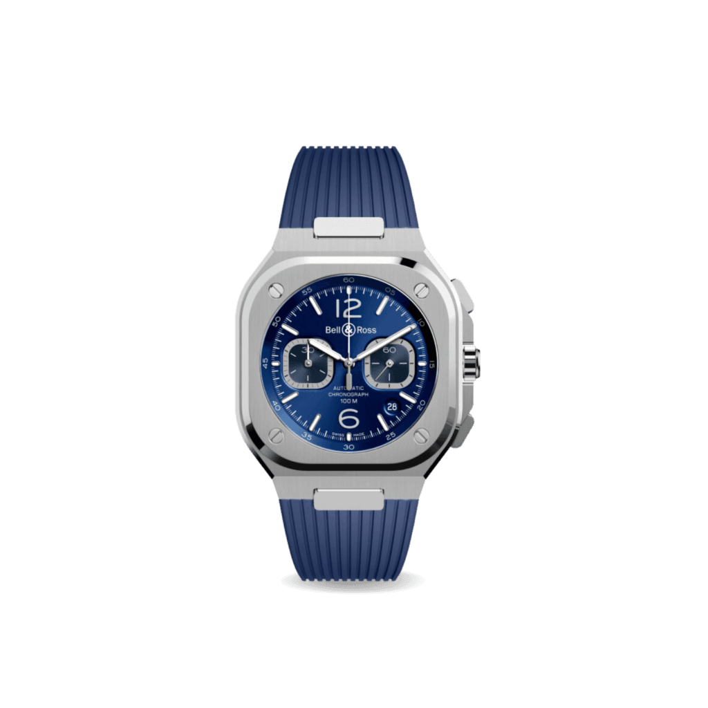 Bell & Ross Chrono 42mm,Blue, Stainless Steel