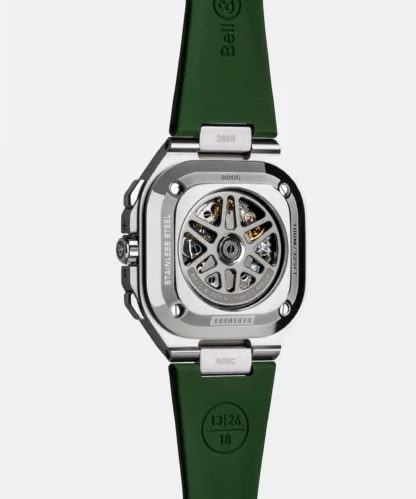 back view - BR 05 Chrono Green Steel and Green Strap 42mm Watch