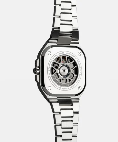 back view BR 05 GMT Sky Blue Steel 41mm Watch