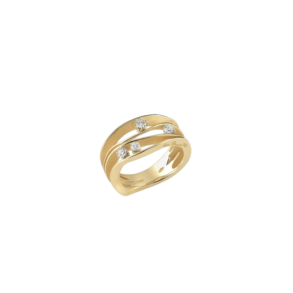 Dune Diamond Ring in 18k Yellow Gold