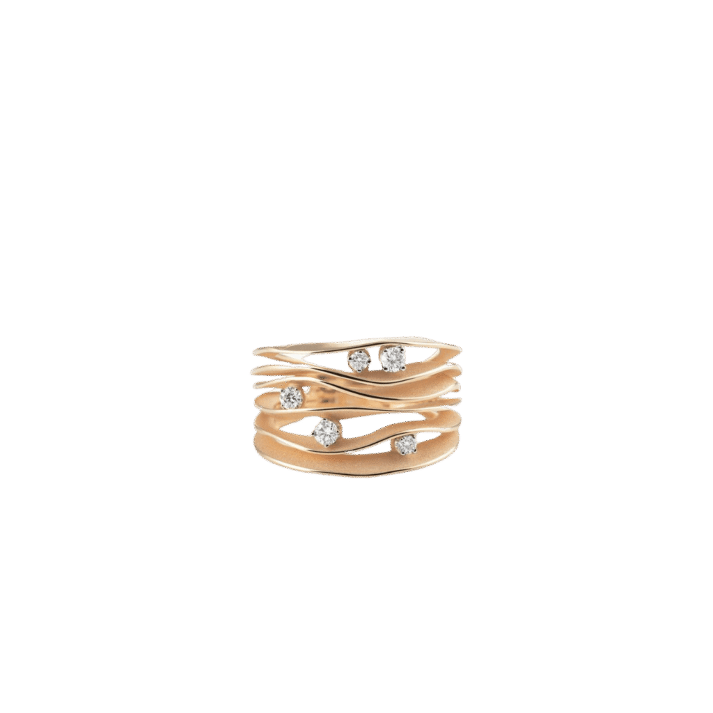 Annamaria Cammilli Dune Diamond Ring in 18k Orange Gold