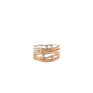 Annamaria Cammilli Dune Diamond Ring in 18k Orange Gold