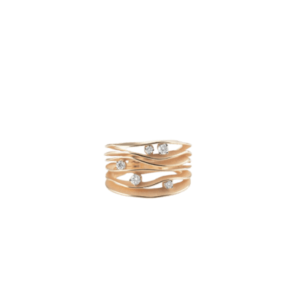 Annamaria Cammilli Dune Diamond Ring in 18k Orange Gold