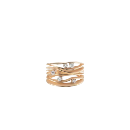 Annamaria Cammilli Dune Diamond Ring in 18k Orange Gold