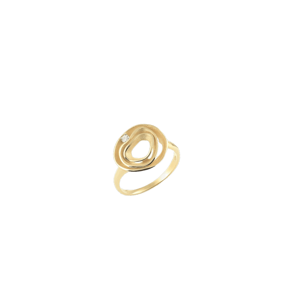 Dune Ring in Yellow Sunrise Gold & Diamond