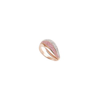 Annamaria Cammilli Velaa Color Rose Gold, Pink Sapphires & Diamonds Ring