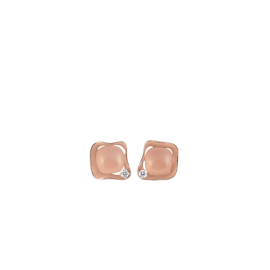Annamaria Cammilli Dune Cubic Earrings, 18k Pink Quartz