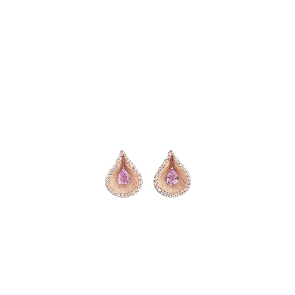 Premiere Color Earrings in 18k Rose Gold & Pink Sapphires