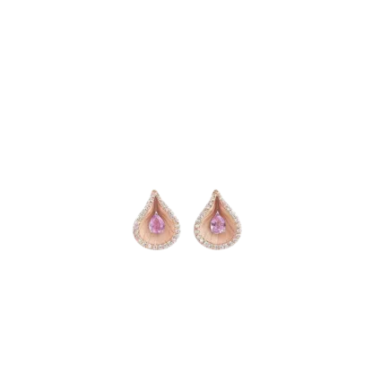 Premiere Color Earrings in 18k Rose Gold & Pink Sapphires