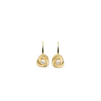 Desert Rose Earrings in 18k Yellow Gold with Diamonds
