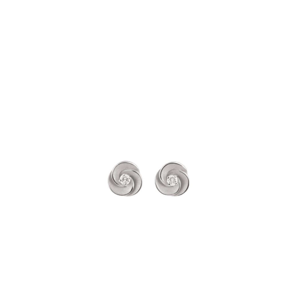 Desert Rose Earrings in 18k White Ice Gold