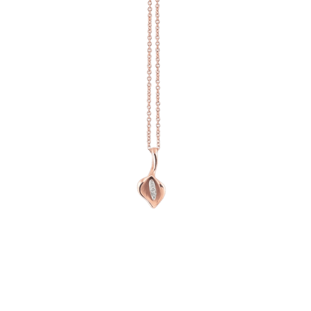 Calla Pendant in 18k Rose Champagne Gold