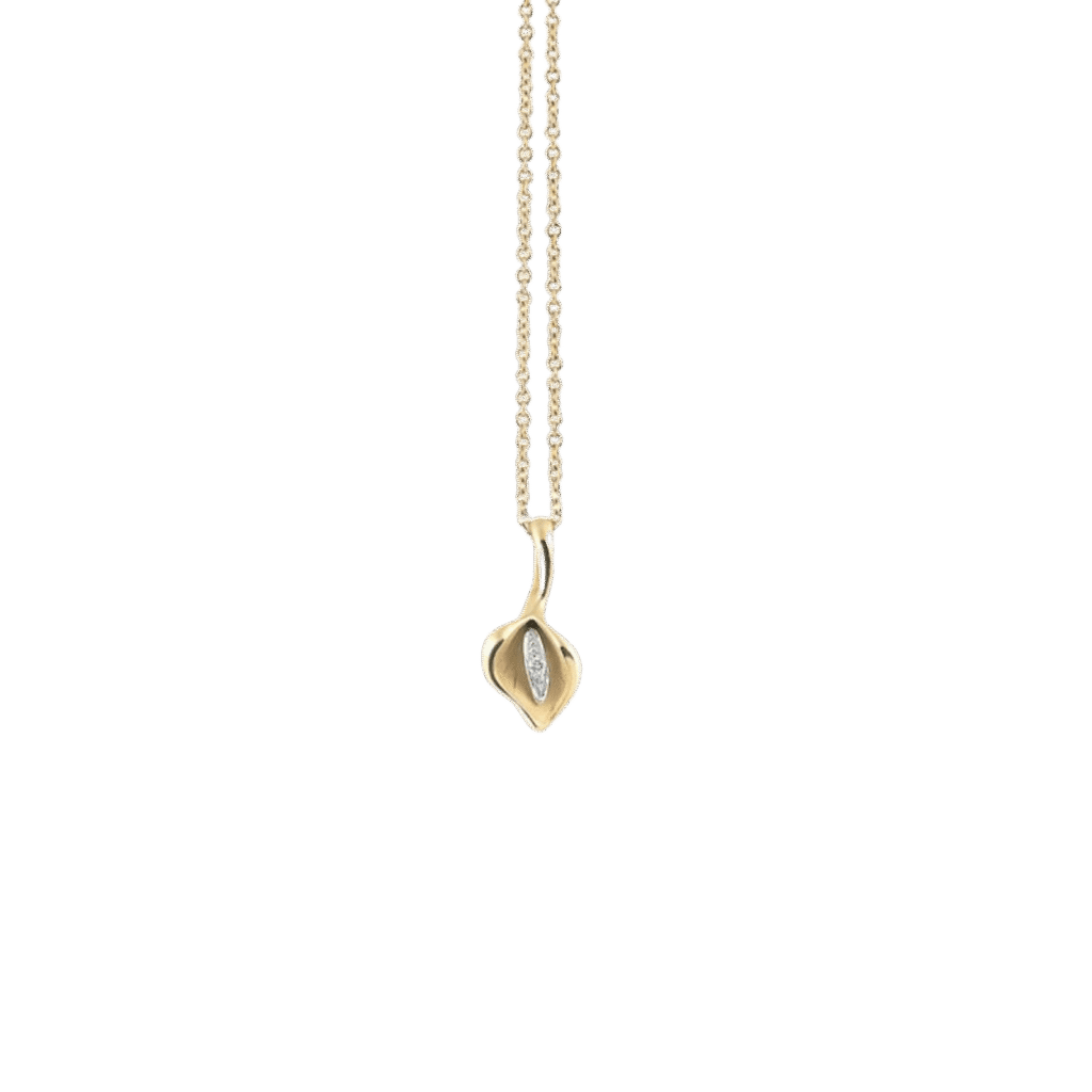 Calla Pendant in 18k Yellow Gold