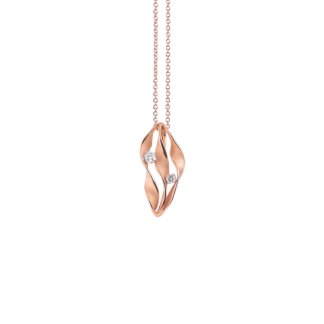 Dune Twist Pendant in 18k Rose Gold