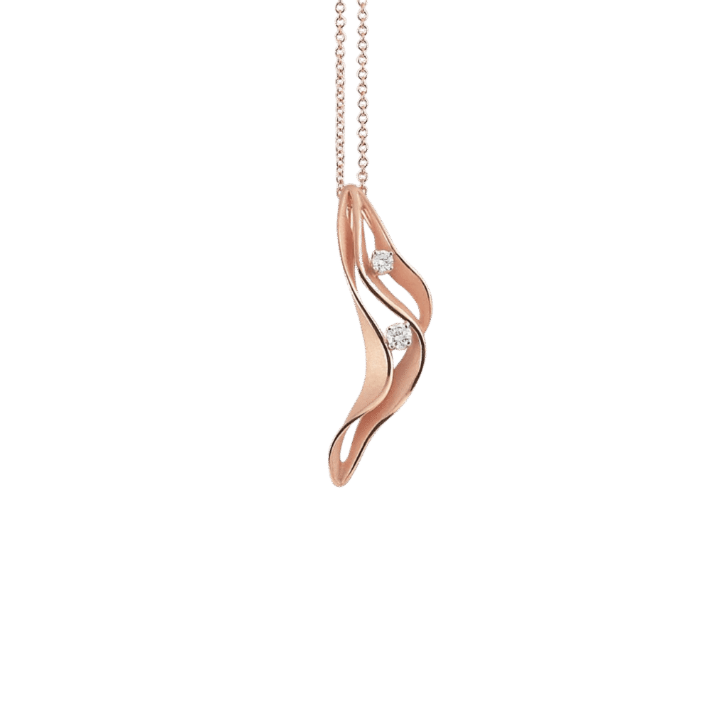 Dune Pendant in 18k Pink Champagne Gold with Diamonds