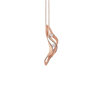 Dune Pendant in 18k Pink Champagne Gold with Diamonds
