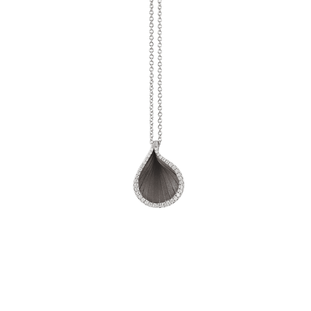 Annamaria Cammilli Goccia Black Lava Gold Pendant