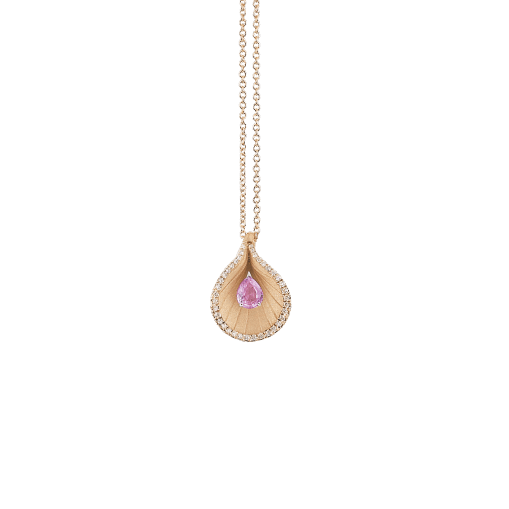 Premiere Color Pendant in 18k Orange Gold & Pink Sapphires