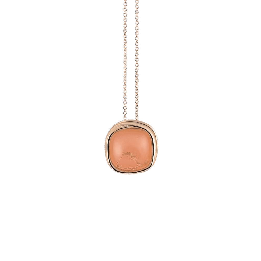 Santorini Pendant in 18k Orange Gold with Moonstone