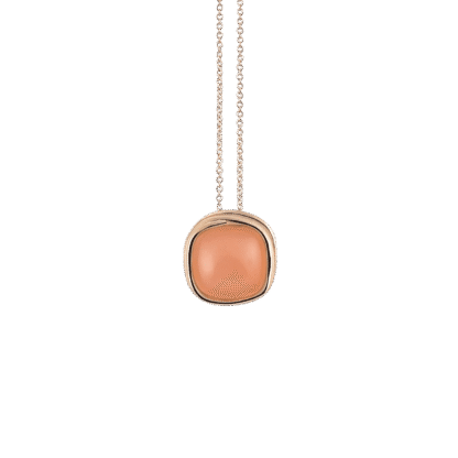 Santorini Pendant in 18k Orange Gold with Moonstone