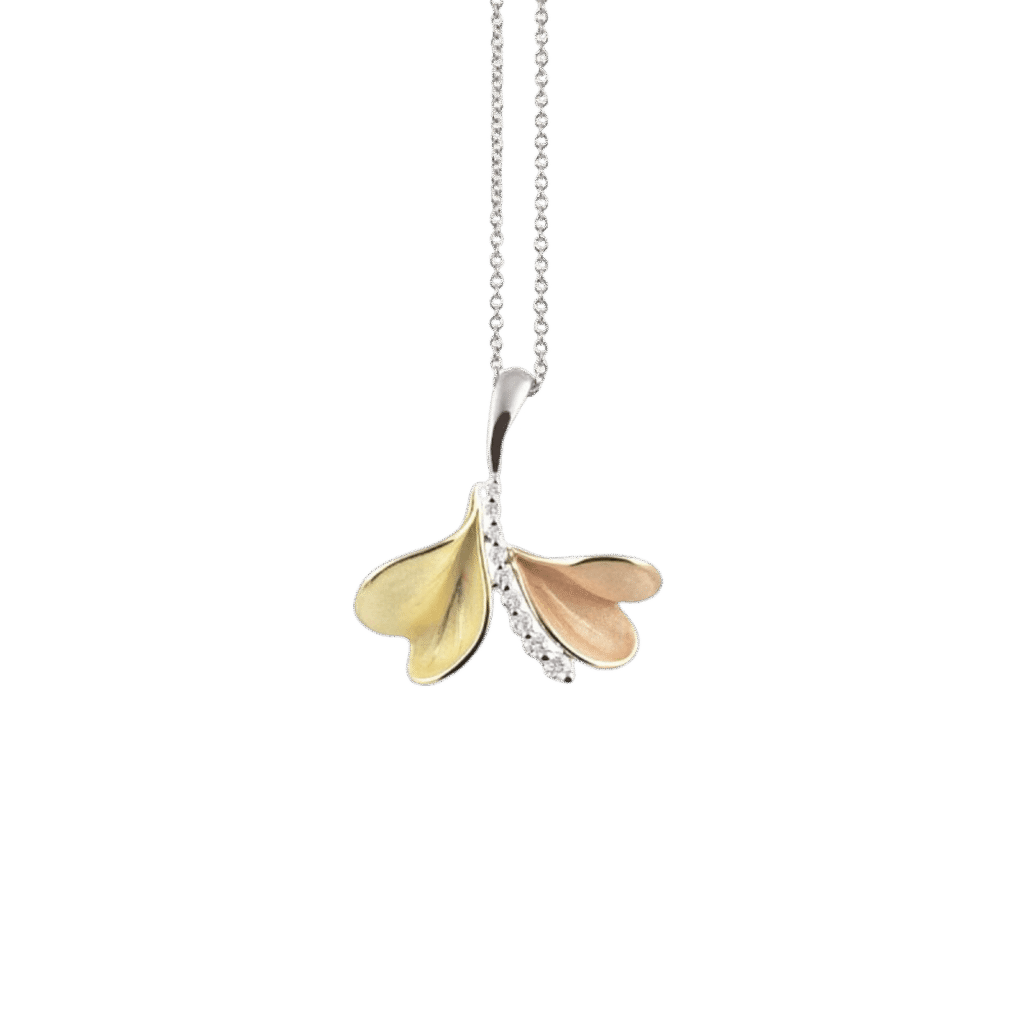 Bon Ton Pendant in 18k Orange & Yellow Gold