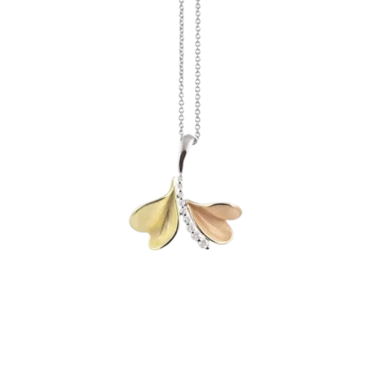 Bon Ton Pendant in 18k Orange & Yellow Gold