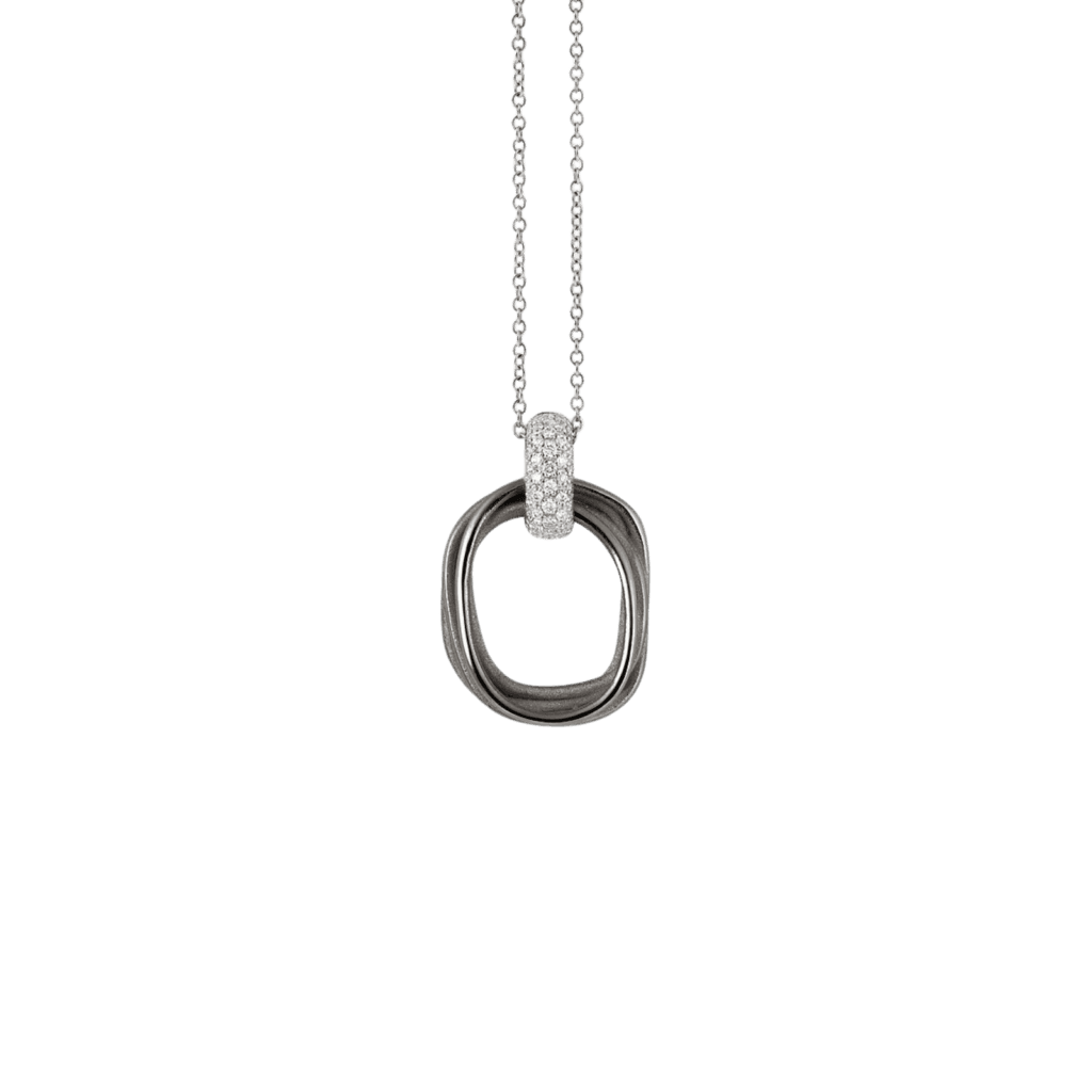 Annamaria Cammilli Tie Chic Black Lava Gold Pendant