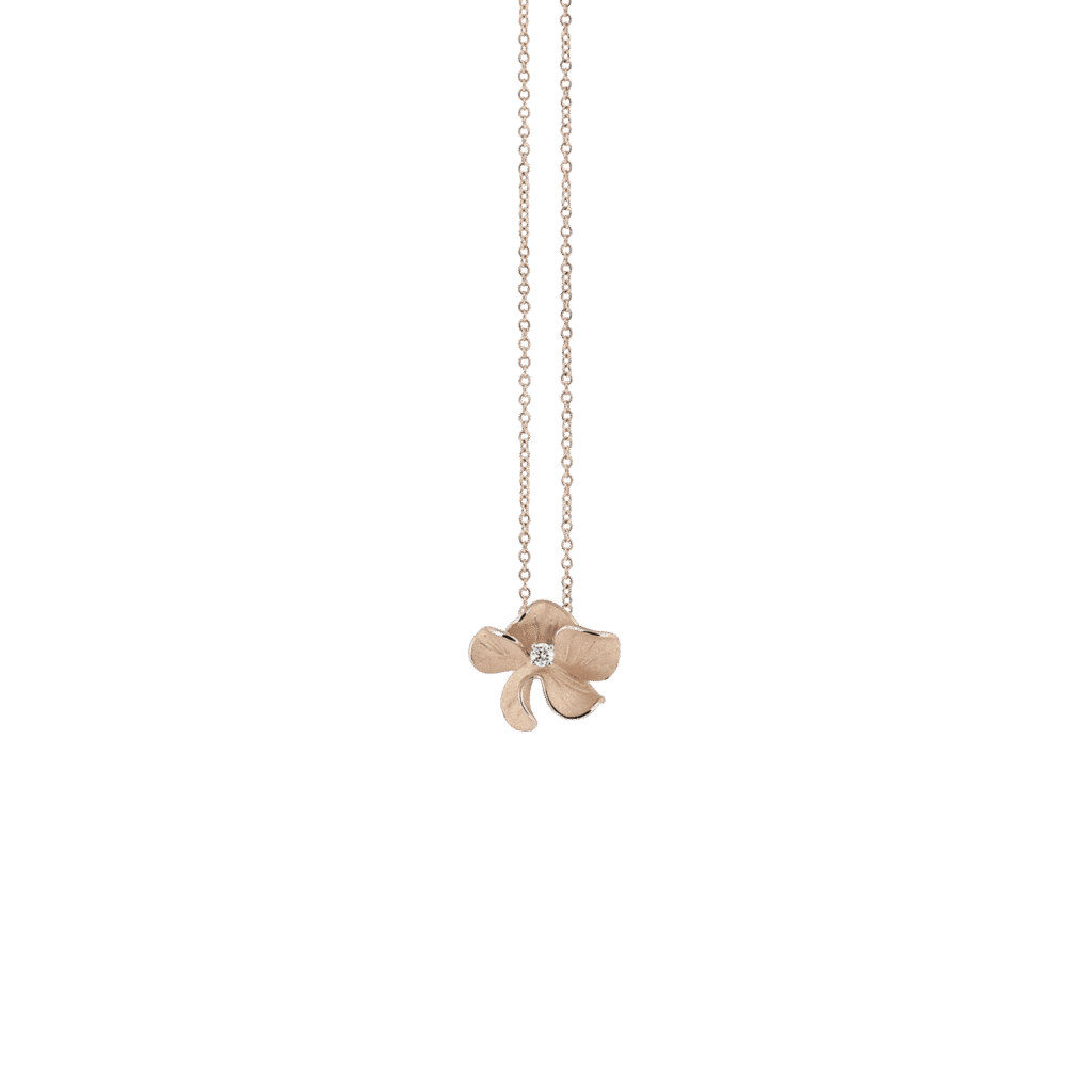 Bouquet Pendant in 18k Natural Gold