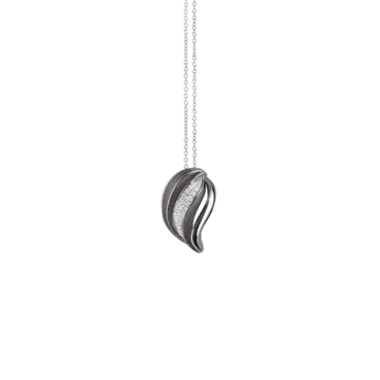 Annamaria Cammillli Velaa Pavé Pendant Black Lava Gold