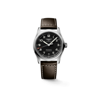 Longines Spirit 37mm, Black Dial, Brown calf leather