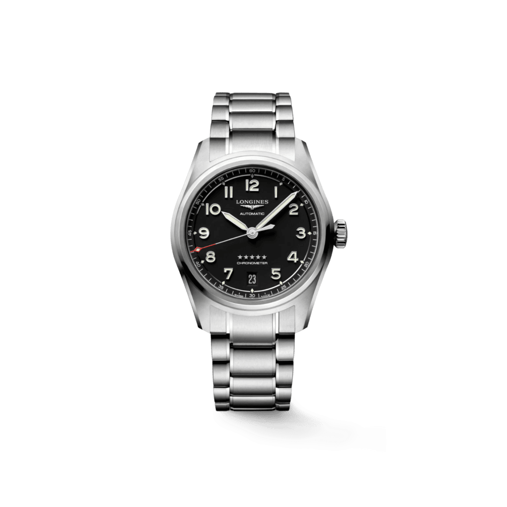 Longines Spirit 37mm, Black Dial, Stainless Steel Strap