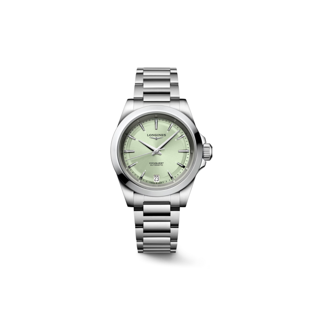 Longines Conquest 34mm, Stainless Steel, Sunray Green Dial