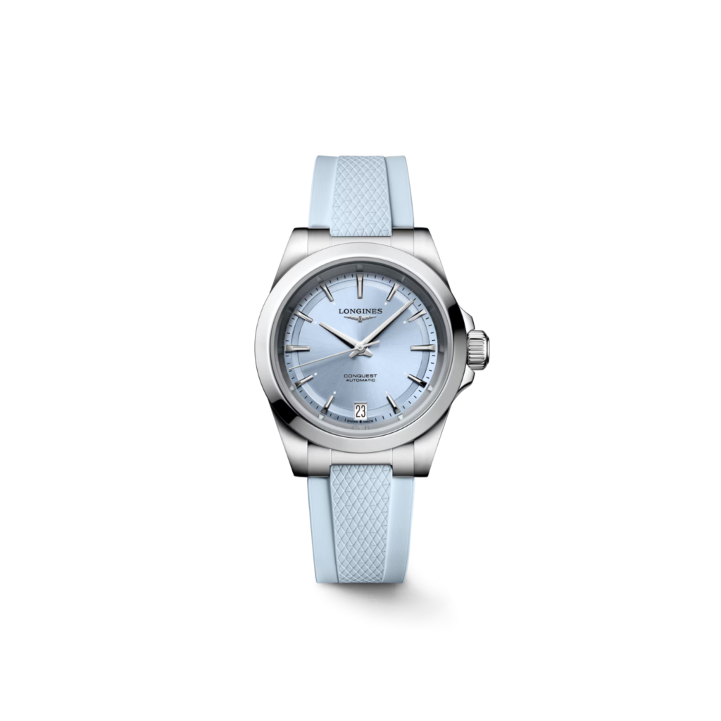 Longines Conquest Automatic, Sunray Blue Dial and Blue Strap Watch