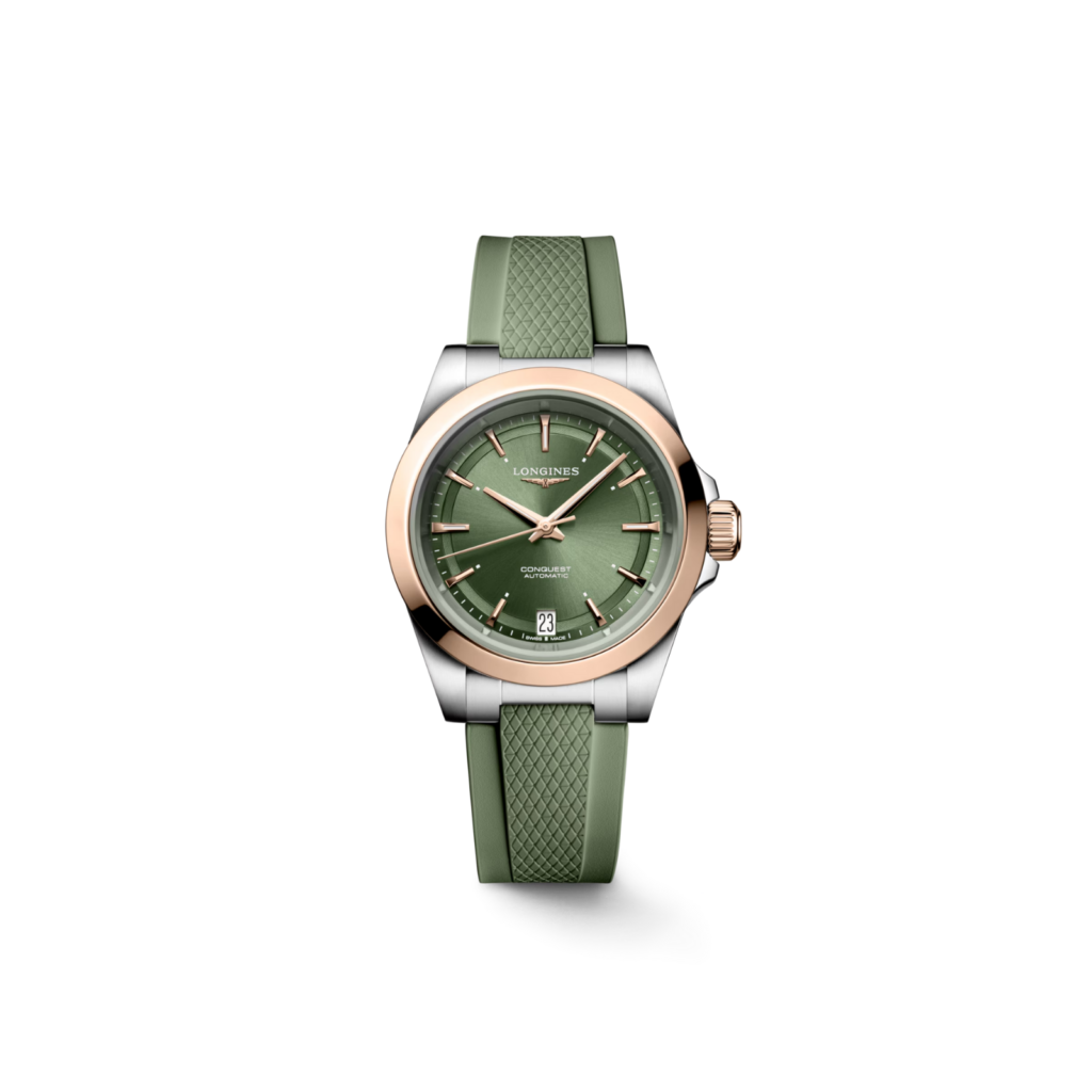 Longines Conquest Automatic, Sunray Green dial and Green Strap
