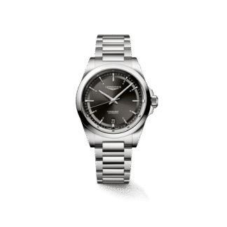 Longines Conquest 38mm, Stainless Steel, Sunray Black Dial, Bracelet Watch
