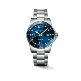 HydroConquest 43mm,Stainless Steel And Ceramic Bezel, Sunray Blue Dial,