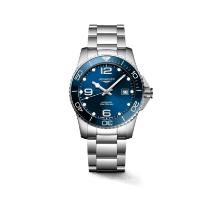 HydroConquest 43mm,Stainless Steel And Ceramic Bezel, Sunray Blue Dial,