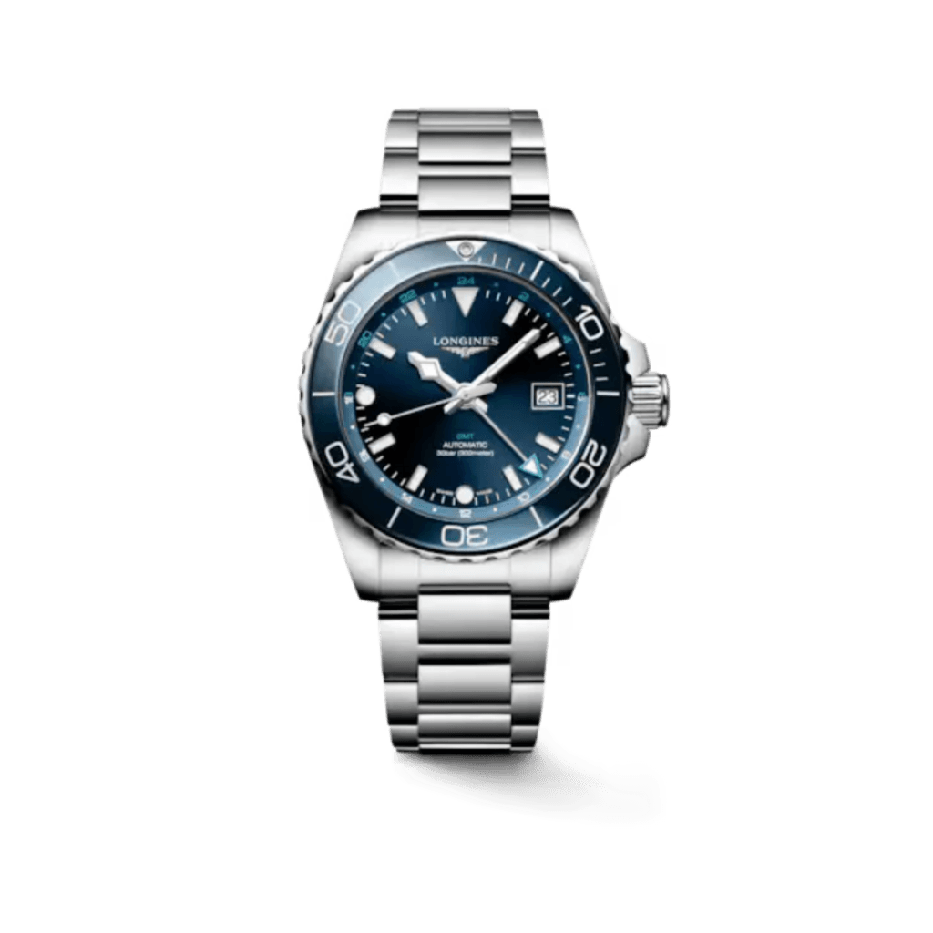Longines HydroConquest GMT Stainless Steel & Ceramic Bezel, Sunray Blue Dial