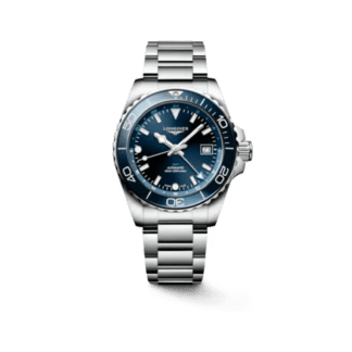 Longines HydroConquest GMT Stainless Steel & Ceramic Bezel, Sunray Blue Dial