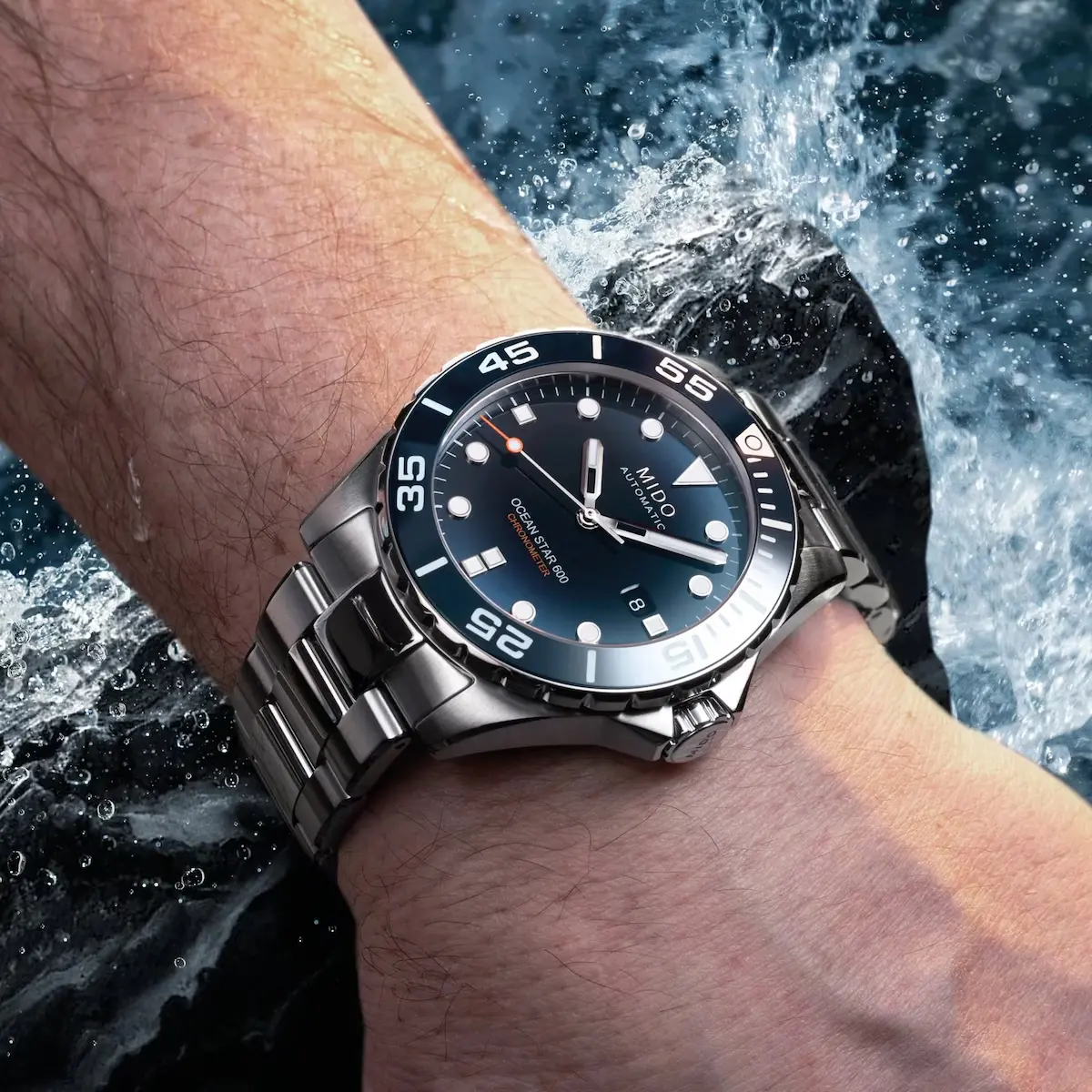 MIDO Ocean Star 600 Chronometer 43.5mm, Blue Dial - Image 4