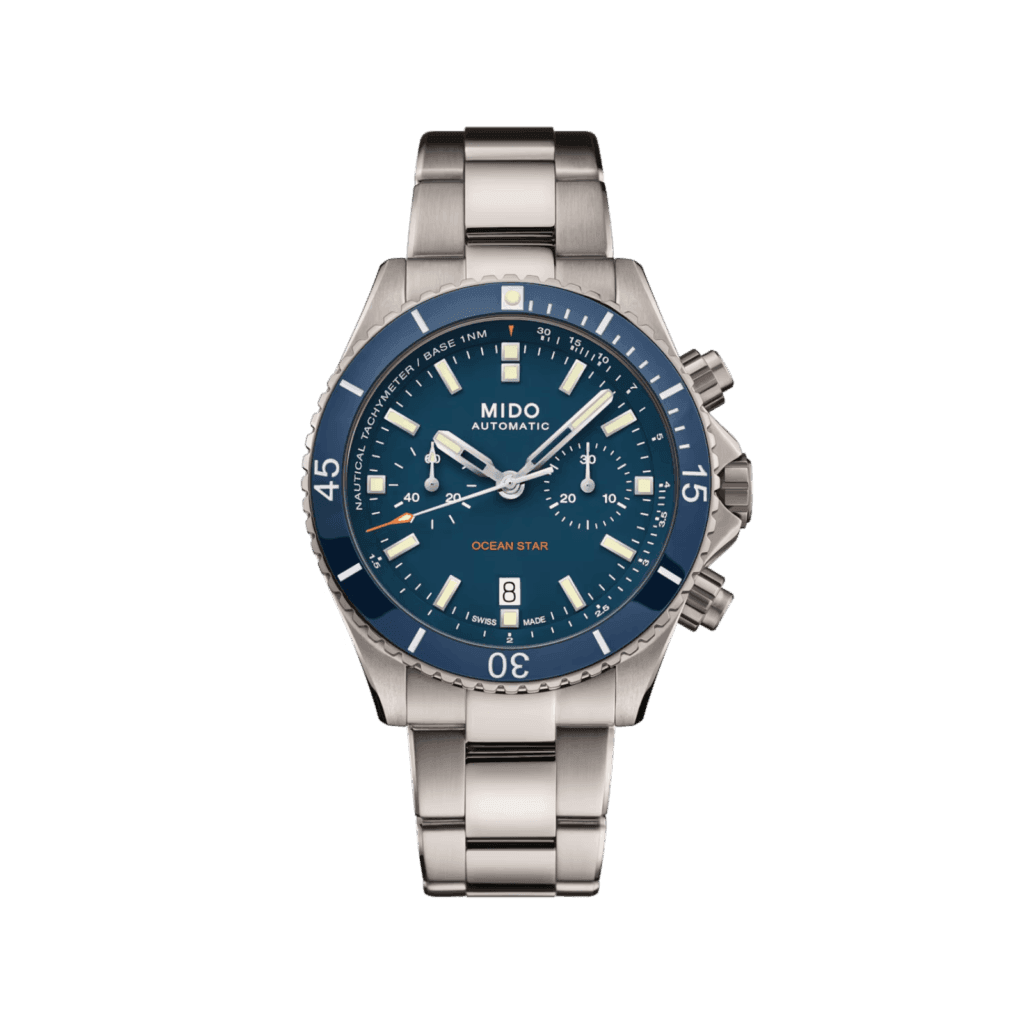 Mido Ocean Star Chronograph Men's Watch 44mm, Blue