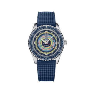 Mido Ocean Star Decompression Worldtimer Watch, Blue Dial & Strap