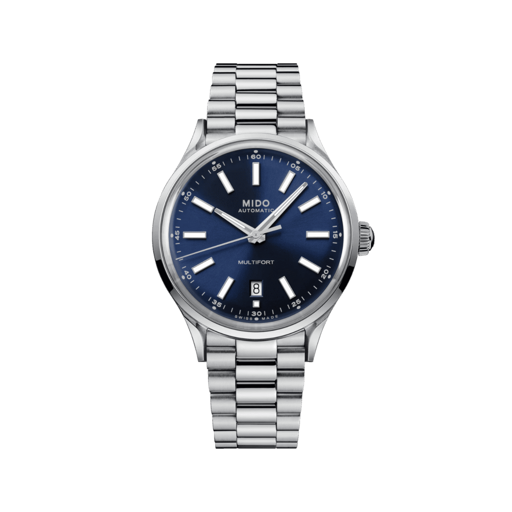 Multifort Patrimony Powerwind 40mm watch, Blue Dial & Stainless Steel