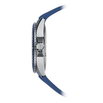 side view Ocean Star 200C 42.50mm Watch, Blue Dial & Strap